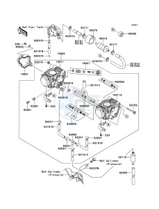 KFX700 KSV700A8F EU drawing Carburetor