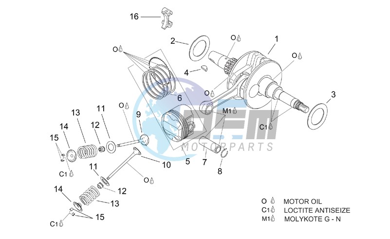 Crankshaft - valves