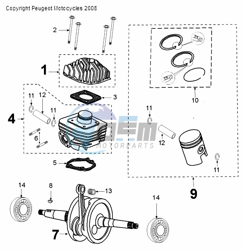 CRANKSHAFT AND CYLINDER