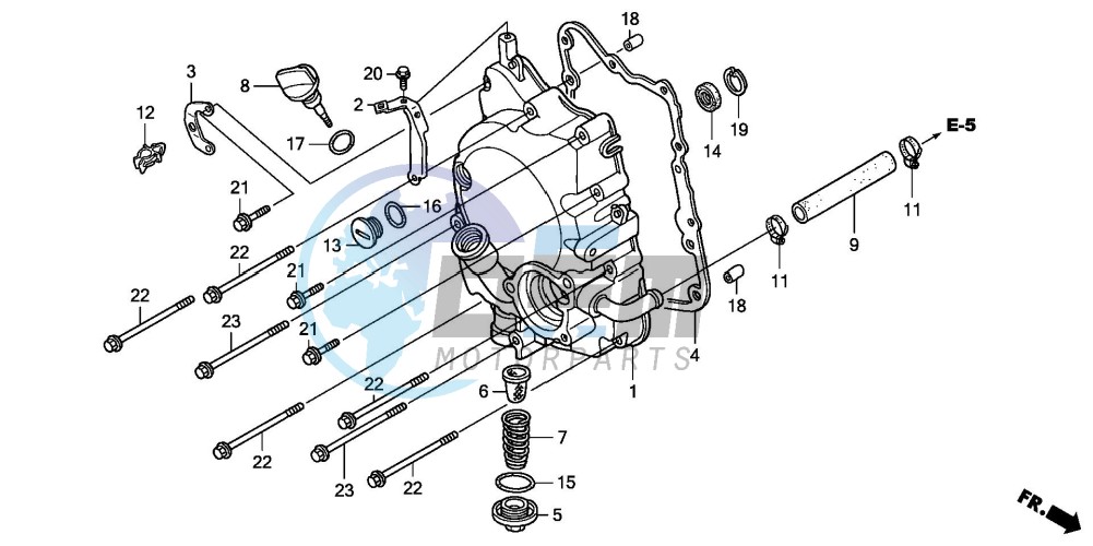 RIGHT CRANKCASE COVER (FES1253-5)(FES1503-5)