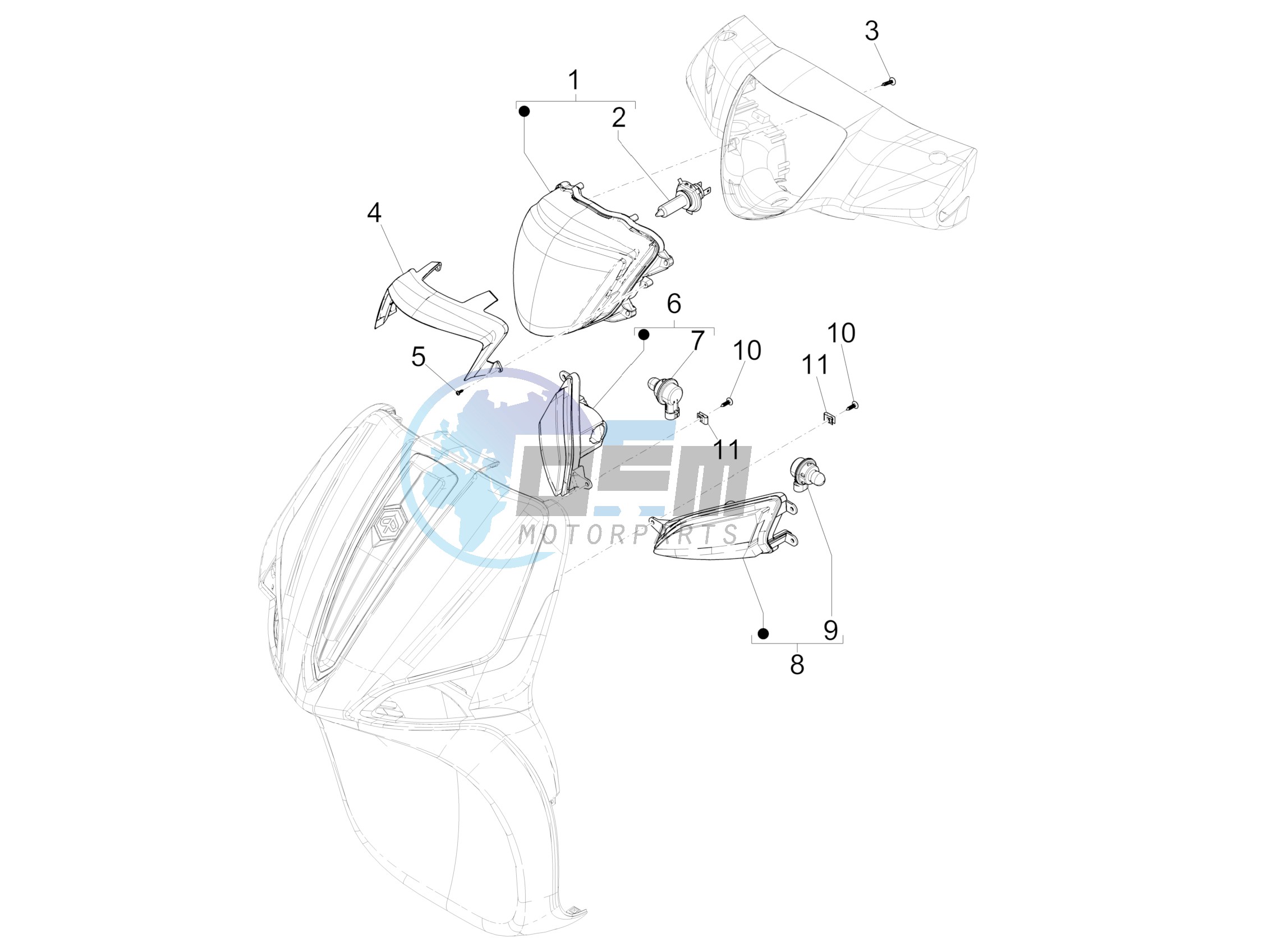 Front headlamps - Turn signal lamps