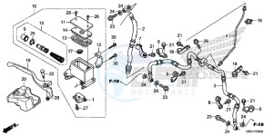 TRX420FM2H Europe Direct - (ED) drawing FRONT BRAKE MASTER CYLINDER