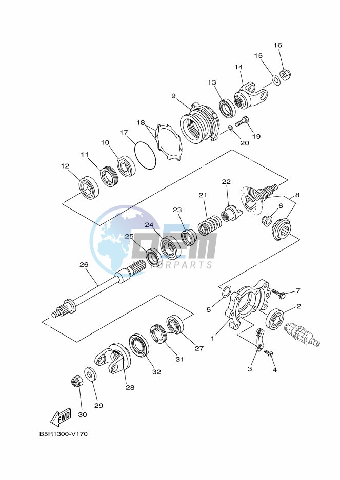 MIDDLE DRIVE GEAR