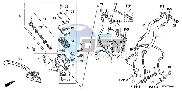 FR. BRAKE MASTER CYLINDER (CBF1000A/T/S)