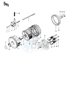 F8 (BISON A) 250 (BISON A) drawing CLUTCH -- 71-72 F8_F8-A- -