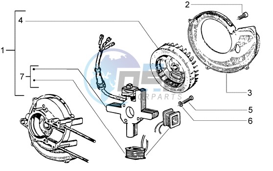 Flywheel magneto