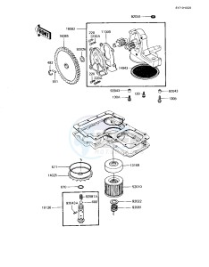 KZ 1100 L [LTD SHAFT] (L1) [LTD SHAFT] drawing OIL PUMP_OIL FILTER