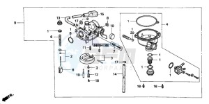 TRX90 drawing CARBURETOR