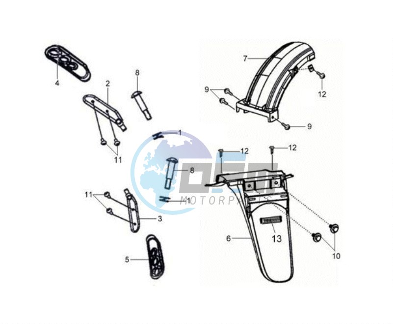 FOOTREST / RR PLATE / FENDER