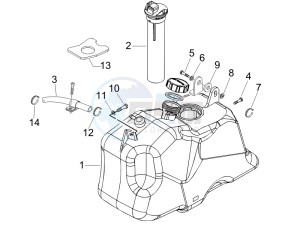 Beverly 250 ie Sport e3 drawing Fuel Tank