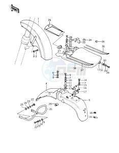 KZ 900 B [LTD] (B1) [LTD] drawing FENDERS_SEAT COVER