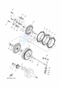 MT-125 MTN125-A (B6G1) drawing CLUTCH