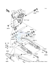 Z1000 ZR1000B7F FR GB XX (EU ME A(FRICA) drawing Swingarm