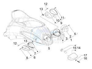 LIBERTY 50 CORPORATE NO ABS E4 (EMEA) drawing Rear headlamps - Turn signal lamps