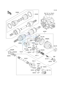 KLF 300 C [BAYOU 300 4X4] (C5-C9) [BAYOU 300 4X4] drawing DRIVE SHAFT-- FRONT- --- KLF300-C7&NAMI.C9- -