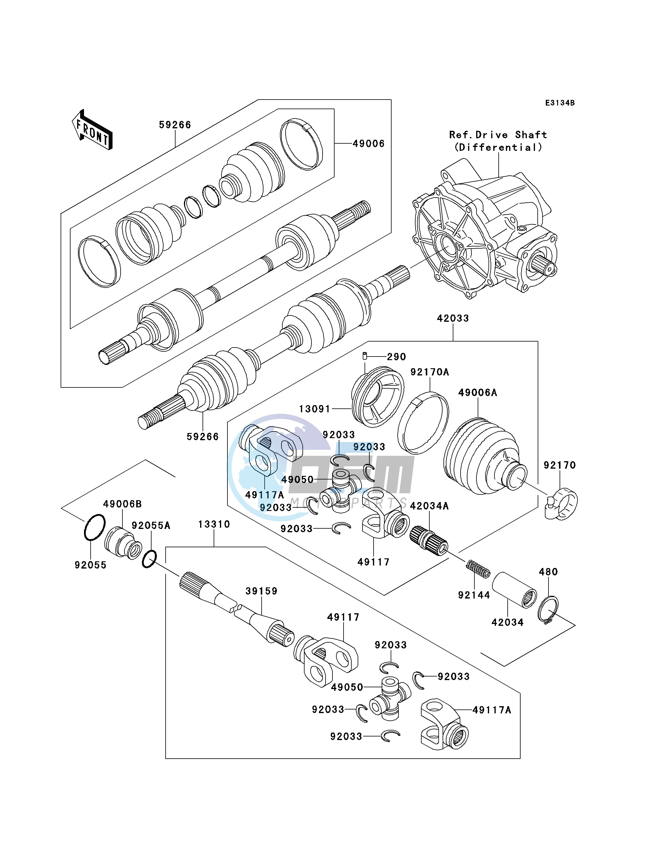 DRIVE SHAFT-- FRONT- --- KLF300-C7&NAMI.C9- -