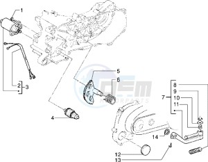 SKR 80 city drawing Starting motor-starter lever