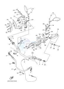 MT-09 TRACER MT09TRA TRACER 900 (2SCE) drawing STEERING HANDLE & CABLE