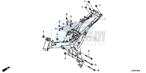 MSX125E MSX125 UK - (E) drawing FRAME BODY