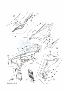 YZ250 (BCRL) drawing SIDE COVER