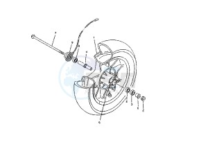 YP MAJESTY 125 drawing FRONT WHEEL