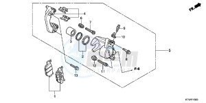 SH300C drawing REAR BRAKE CALIPER