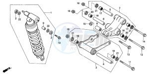 CBR1000F drawing REAR CUSHION