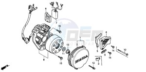 CR250R drawing GENERATOR/C.D.I. UNIT/ LEFT CRANKCASE COVER