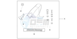 CBR1000RAA UK - (E / ABS MKH) drawing HUGGER GRAPHITE BLACK