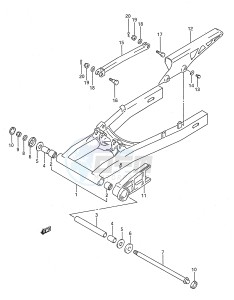 GSX750F (E28) drawing REAR SWINGING ARM