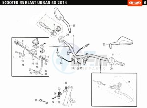 BLAST-URBAN-RED 50 drawing HANDLEBAR - CONTROLS