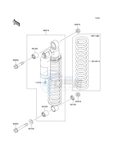 KVF 700 A [PRAIRIE 700 4X4] (A1-A2) [PRAIRIE 700 4X4] drawing SHOCK ABSORBER-- S- -