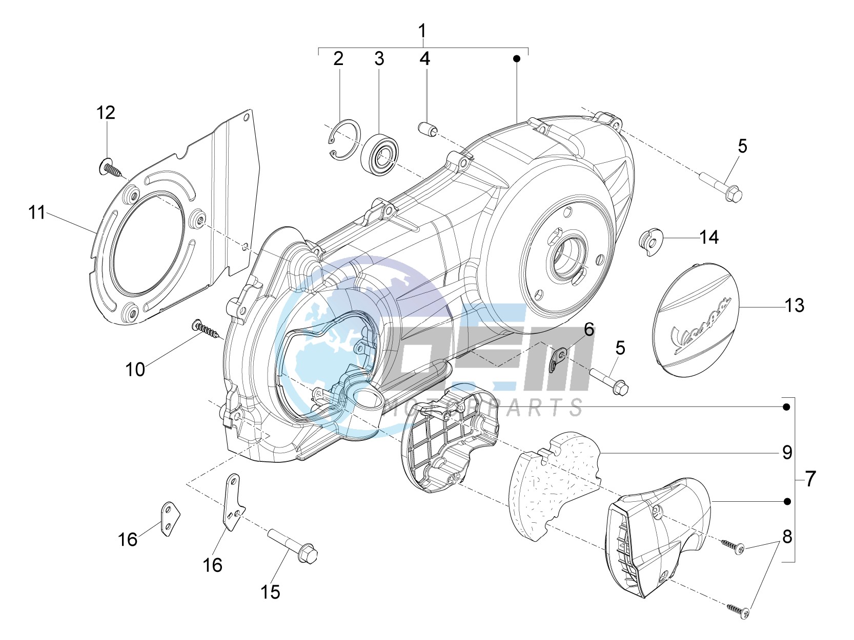 Crankcase cover - Crankcase cooling