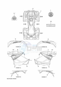 YFM700FWBD KODIAK 700 EPS (BGFB) drawing GRAPHICS