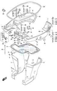 DF 300AP drawing Side Cover w/Transom (X or XX)