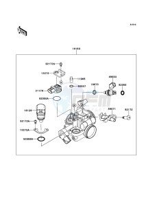 KLX125 KLX125CBF GB XX (EU ME A(FRICA) drawing Throttle