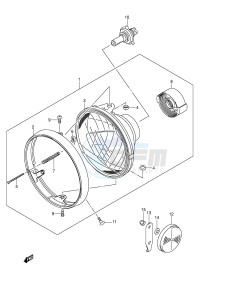 GSX1400 (E2) drawing HEADLAMP ASSY (GSX1400K4 K5 E24)