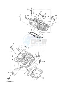 XVS1300CU XVS1300 CUSTOM XVS1300 CUSTOM (2SS8) drawing CYLINDER HEAD