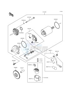 ZX 750 K [NINJA ZX-7R] (K1-K2) [NINJA ZX-7R] drawing STARTER MOTOR