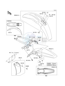 KX 450 E (KX450F MONSTER ENERGY) (E9FA) E9F drawing FENDERS