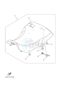 YFM350A YFM35GTXG GRIZZLY 350 2WD (B147) drawing SEAT