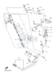 XJ6F 600 DIVERSION F (1CWJ) drawing REAR MASTER CYLINDER