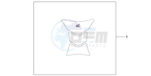 CBR1000RR9 BR / MME SPC - (BR / MME SPC) drawing TANK PAD