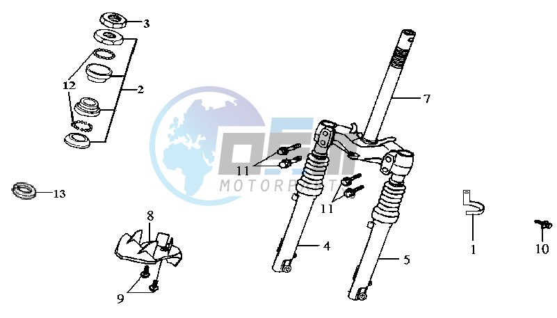 FRONT FORK/ STEERING HEAD BEARING