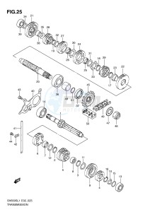 SV650S (E2) drawing TRANSMISSION (SV650SAL1 E24)