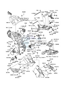 ZZR1400_ABS ZX1400D9F FR GB XX (EU ME A(FRICA) drawing Frame Fittings