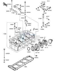 ZX 1100 C [NINJA ZX-11] (C1-C4) [NINJA ZX-11] drawing CYLINDER HEAD