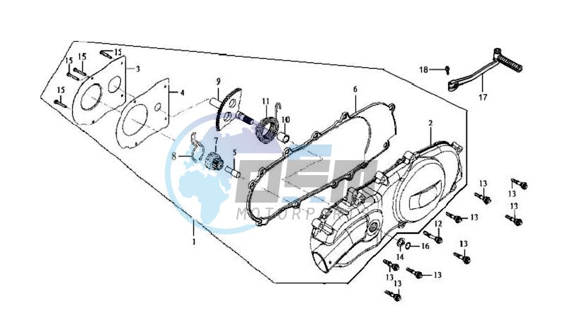 CRANKCASE COVER LEFT