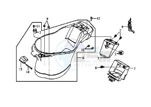 JET EURO X EU2 - 50 cc drawing HELMET BOX