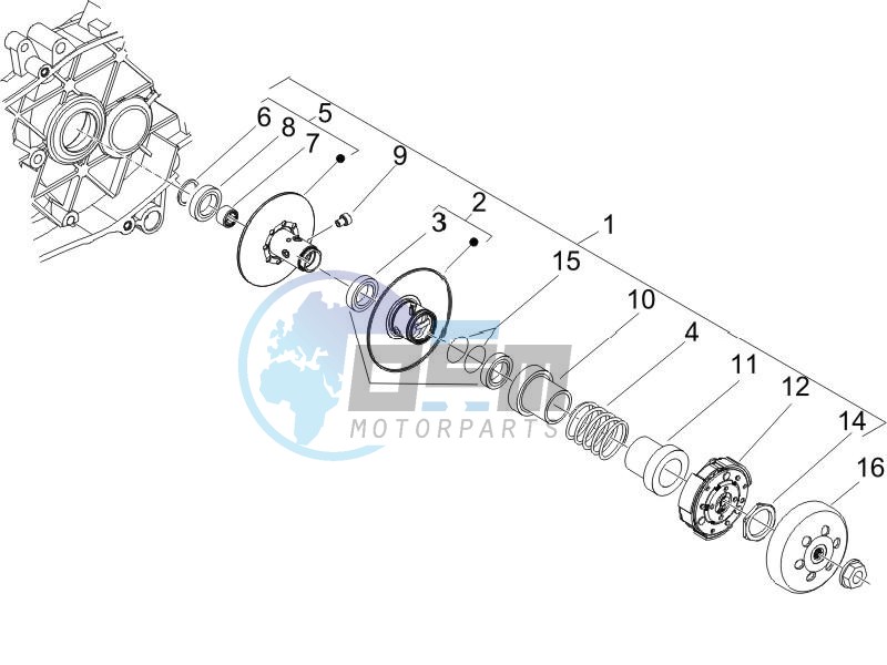 Driven pulley